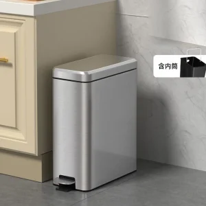 Feet With Lid Garbage Can Household Stainless Steel Large Capacity - Thumbnail Image 6