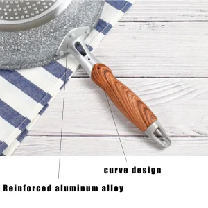 Durable Stone Frying Wok Pan Non-stick Ceramic - Thumbnail Image 2