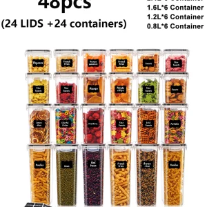 24/48pcs, Sealed Food Storage Containers with Lids - Thumbnail Image 7