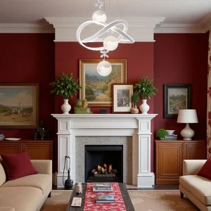 LED Chandelier with Three Spherical Lamps - Thumbnail Image 4
