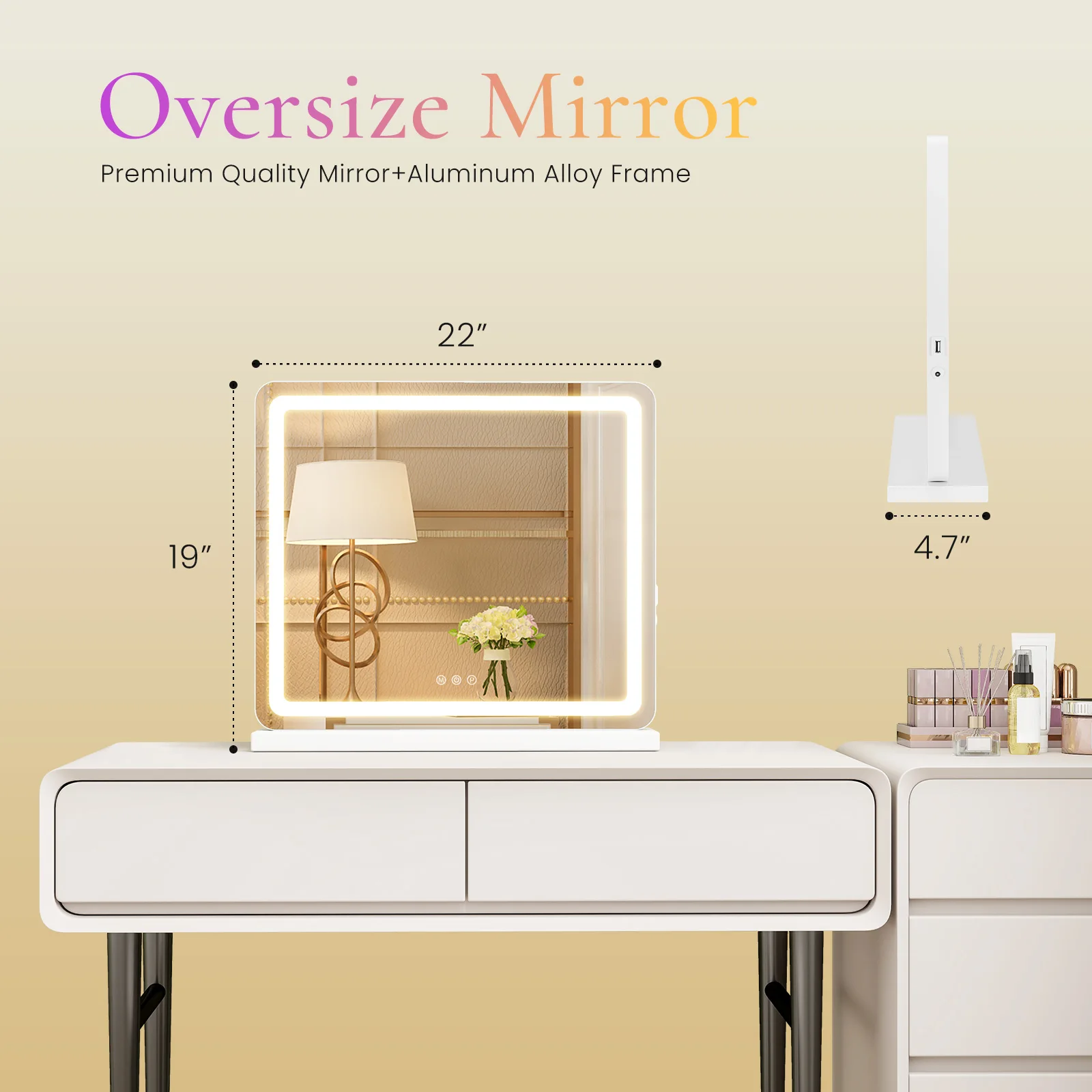 LED Vanity Mirror with Lights Dimmable 3 Color Modes Memory Function - Image 7