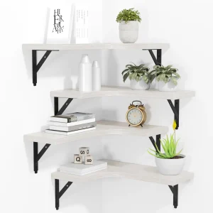 Corner Floating Shelves Wall Mounted Set Of 4 - Thumbnail Image 7