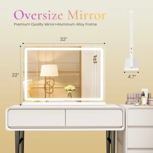 LED Vanity Mirror with Lights Dimmable 3 Color Modes Memory Function - Thumbnail Image 3