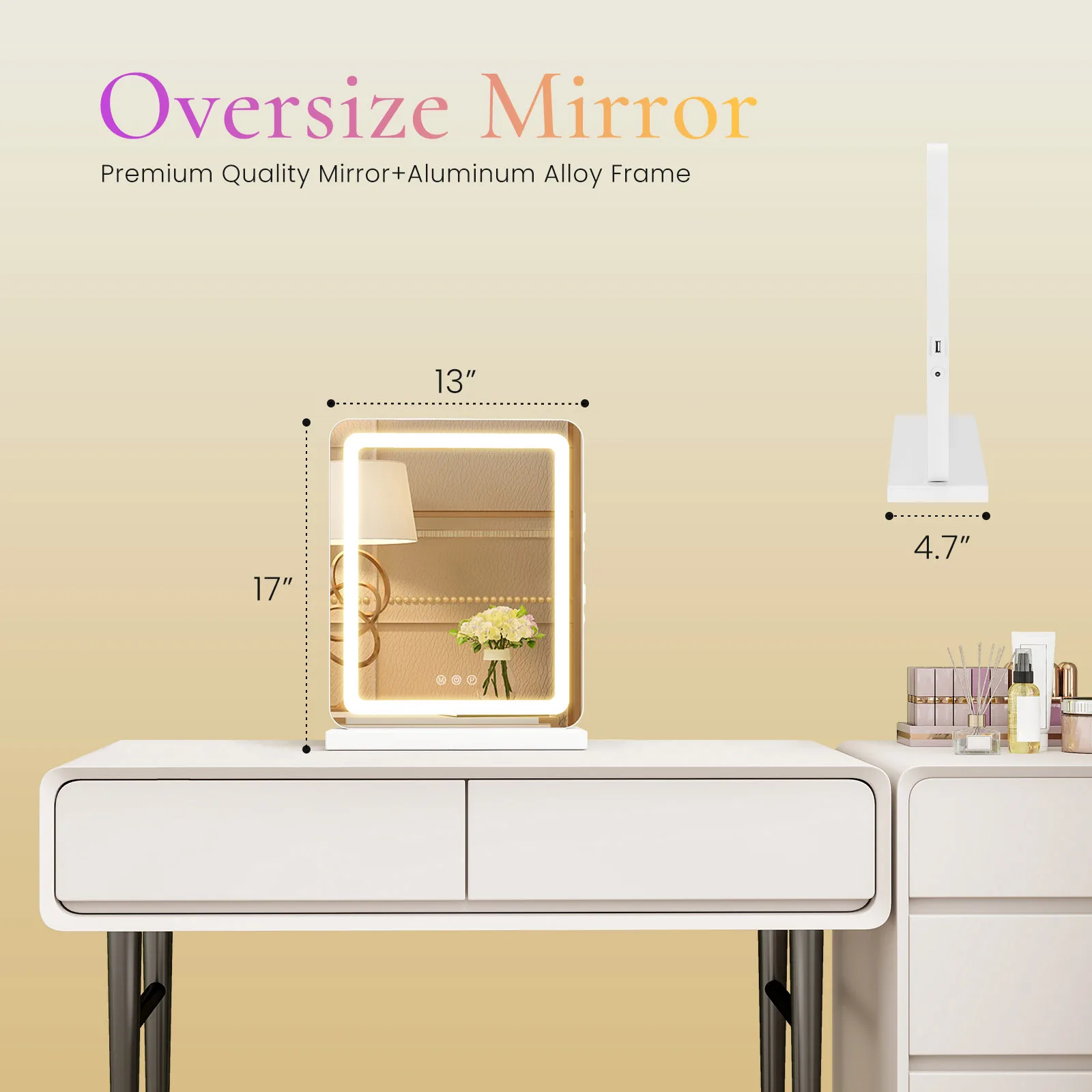 LED Vanity Mirror with Lights Dimmable 3 Color Modes Memory Function - Image 8