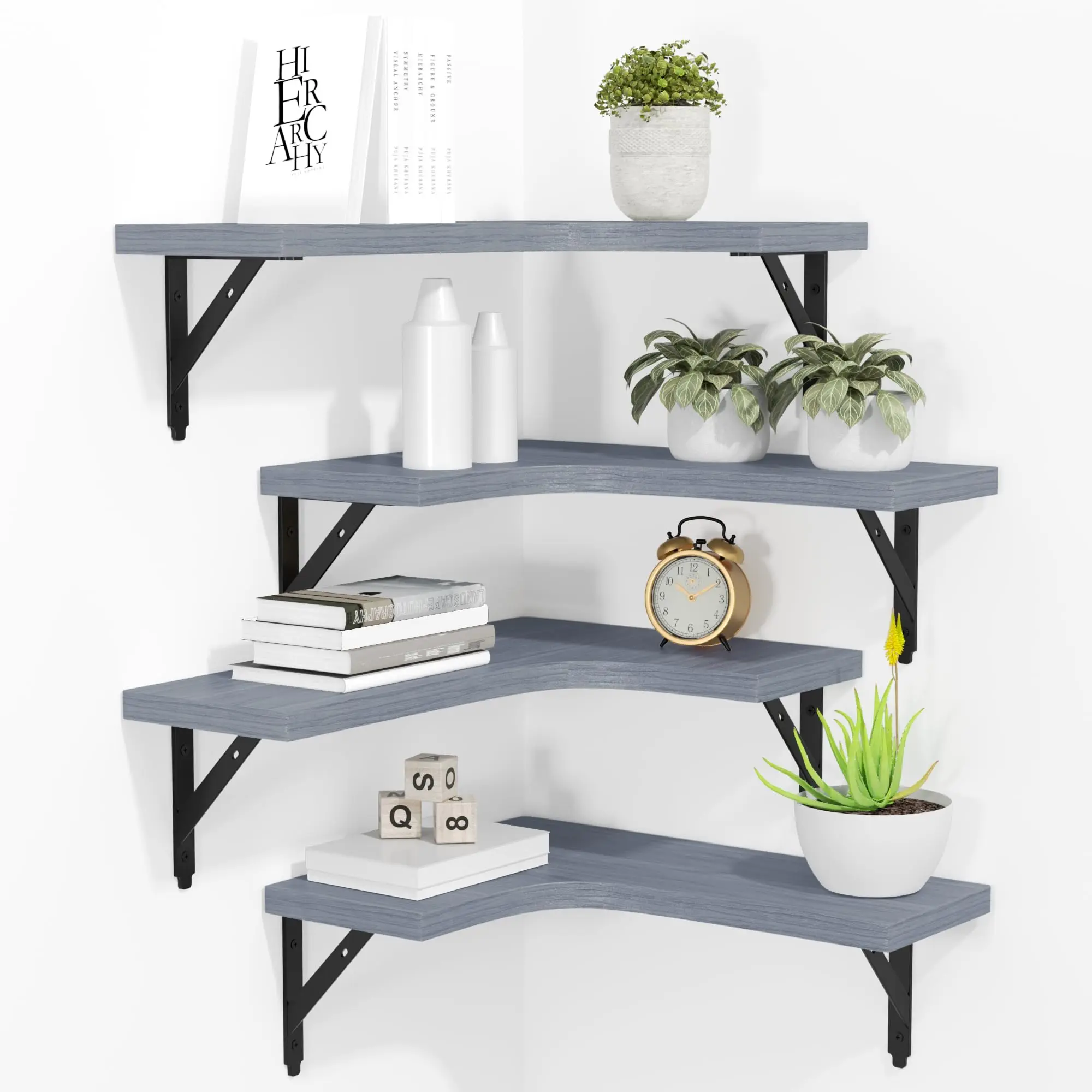 Corner Floating Shelves Wall Mounted Set Of 4 - Image 8
