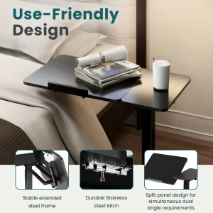 Standing Office Flip C-shaped Table Portable - Thumbnail Image 6