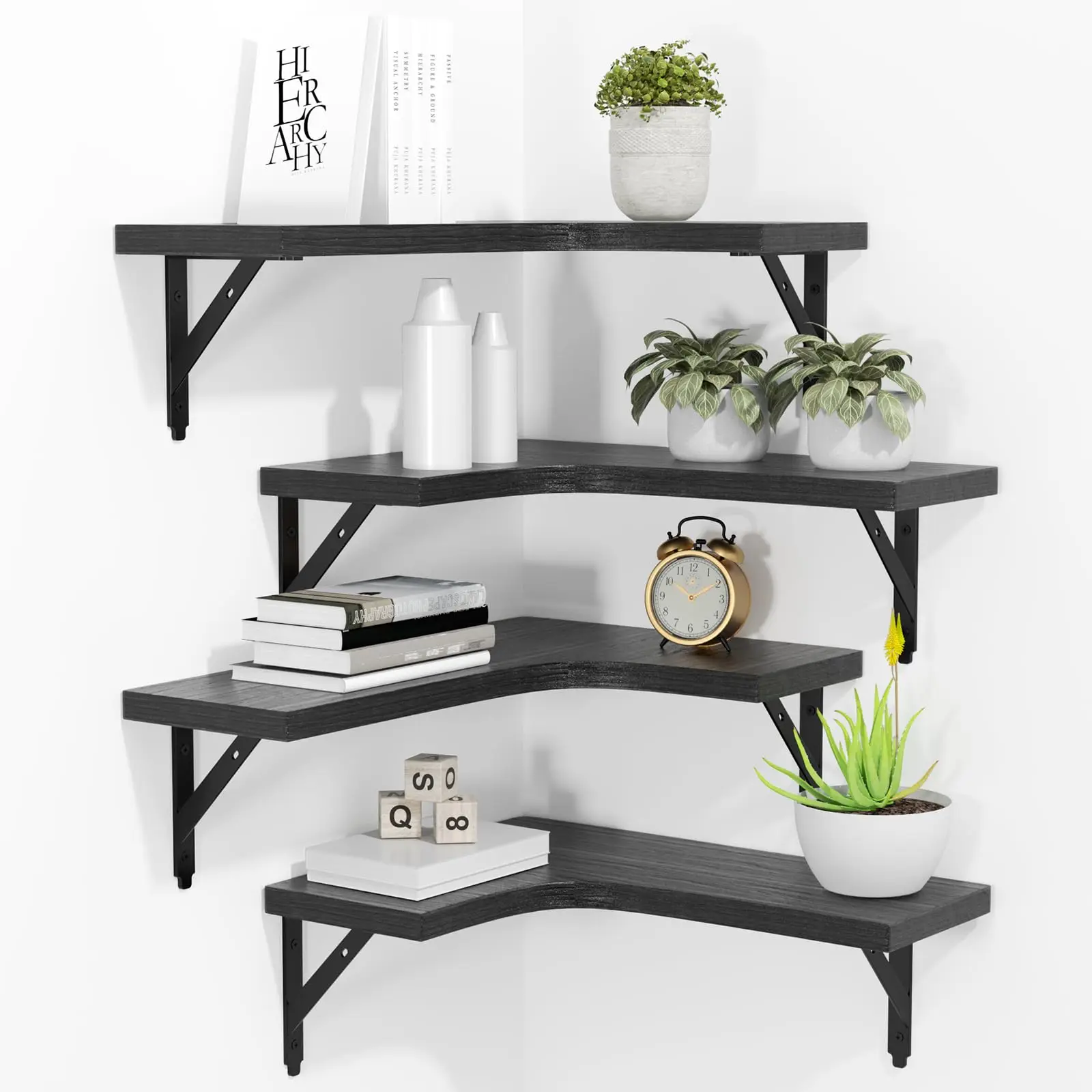 Corner Floating Shelves Wall Mounted Set Of 4 - Image 9